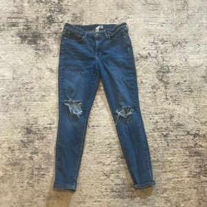 Blue high rise skinny jeans size 12